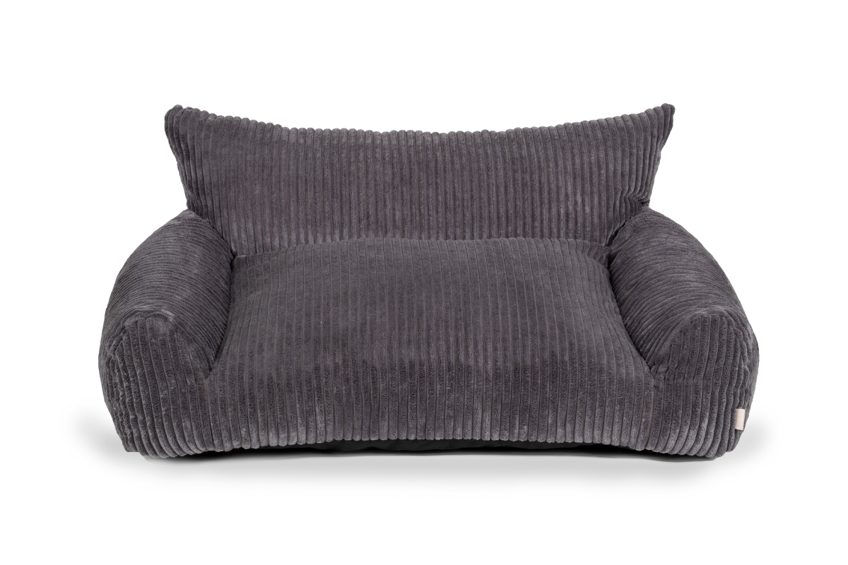Hundebett Stripe 78x54cm Dunkelgrau