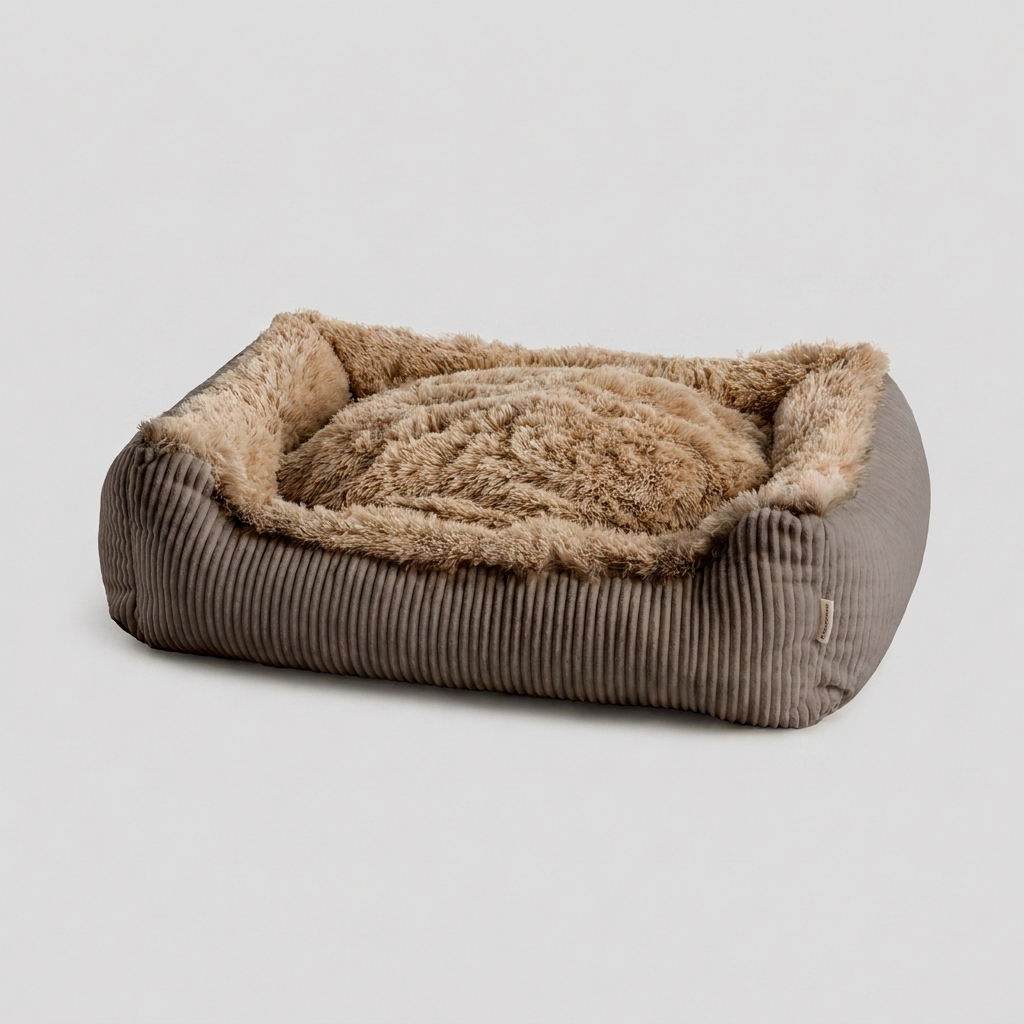 Hundebett Shaggy Braun