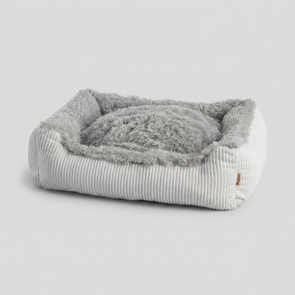 Hundebett Shaggy Grau