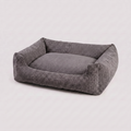 Hundebett Soft Stripe Dunkelgrau