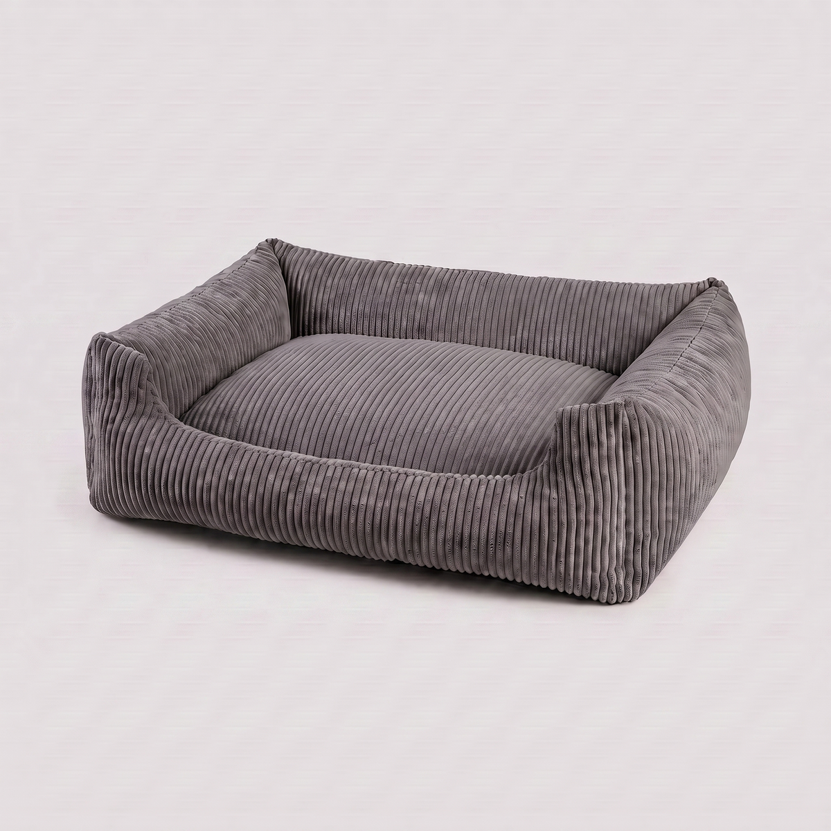 Hundebett Soft Stripe Dunkelgrau