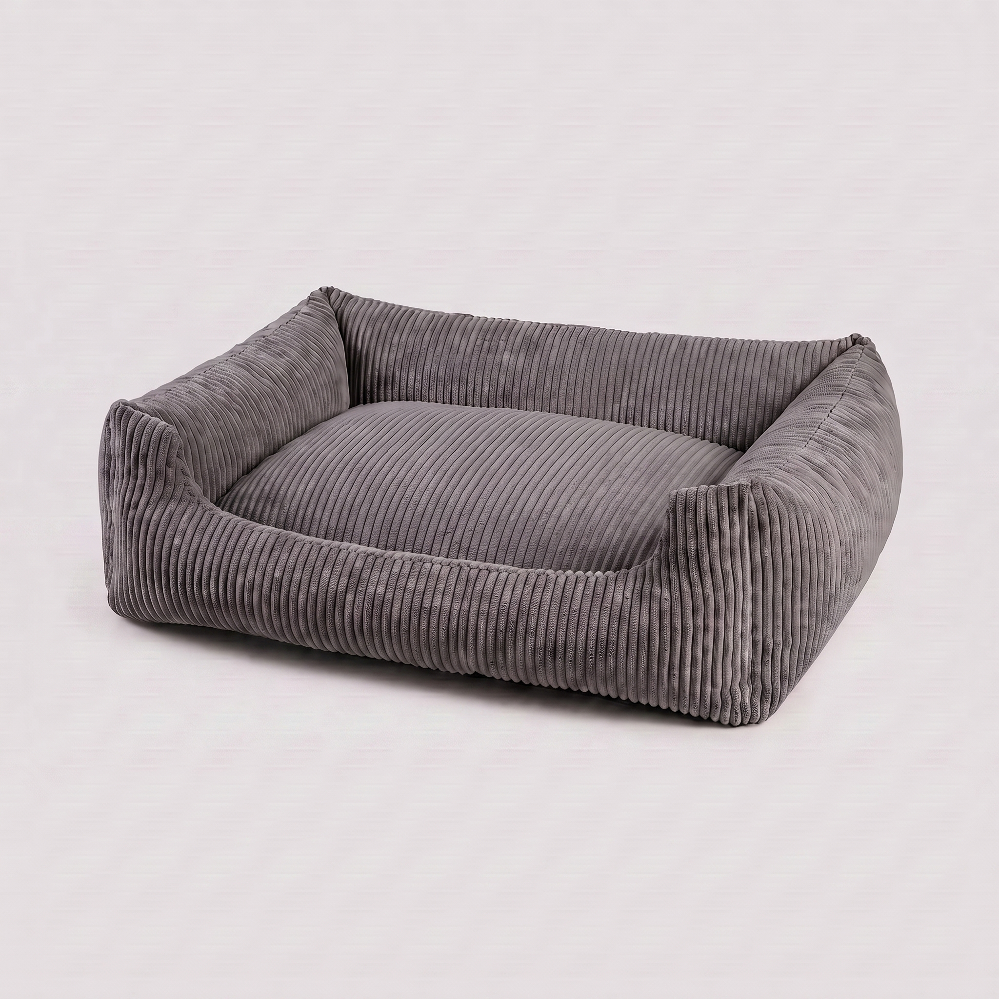 Hundebett Soft Stripe Dunkelgrau