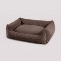 Hundebett Soft Stripe Dunkelbraun
