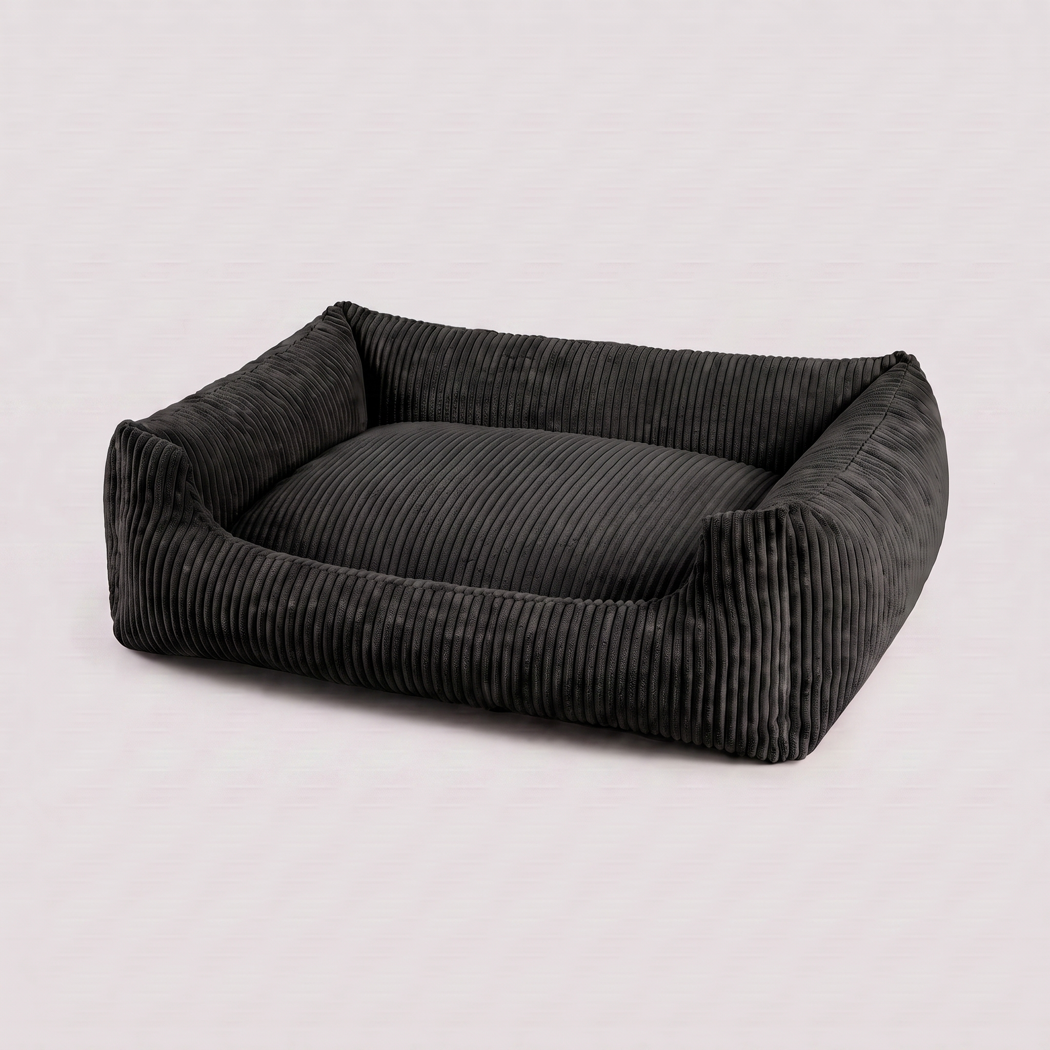 Hundebett Soft Stripe Schwarz