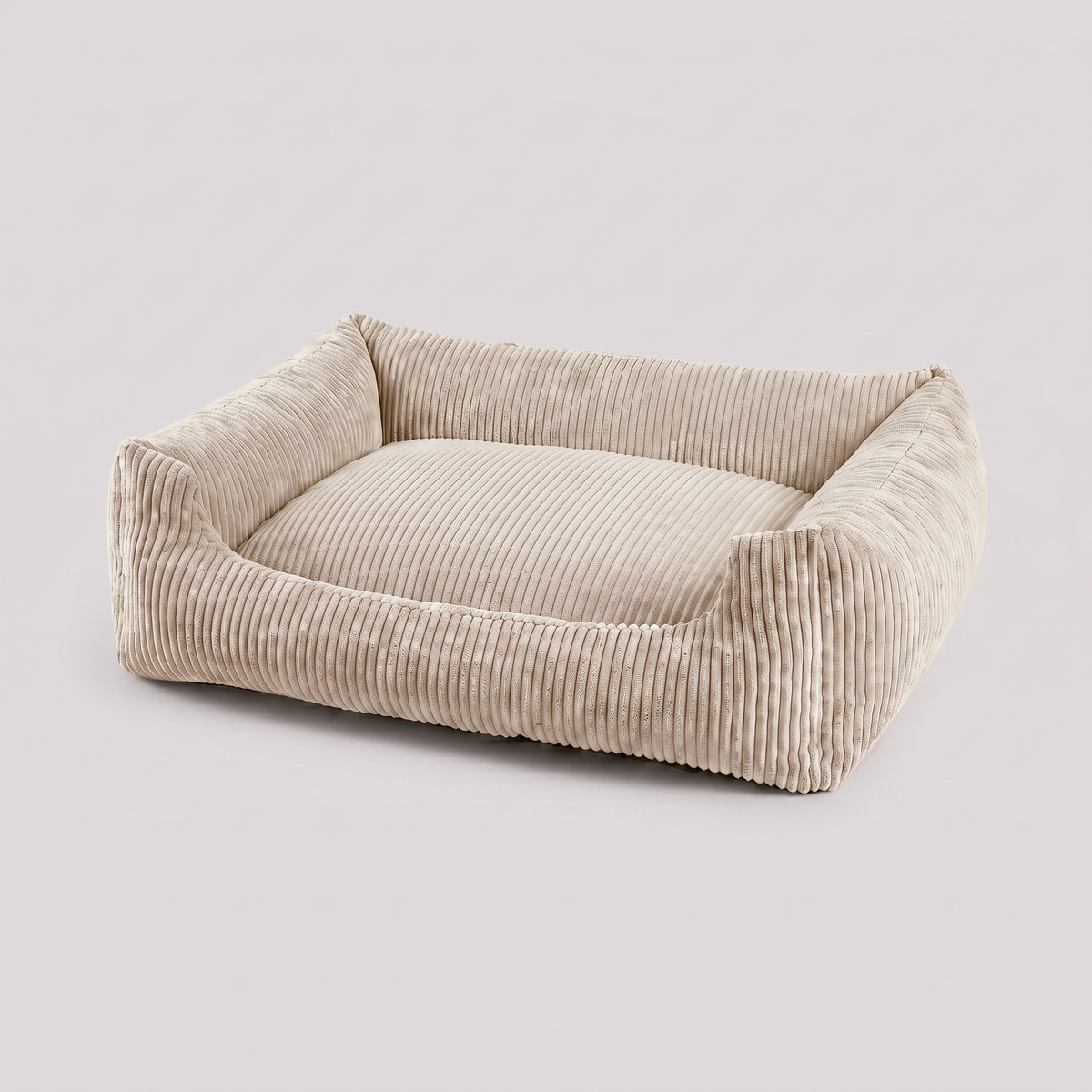 Hundebett Soft Stripe Beige