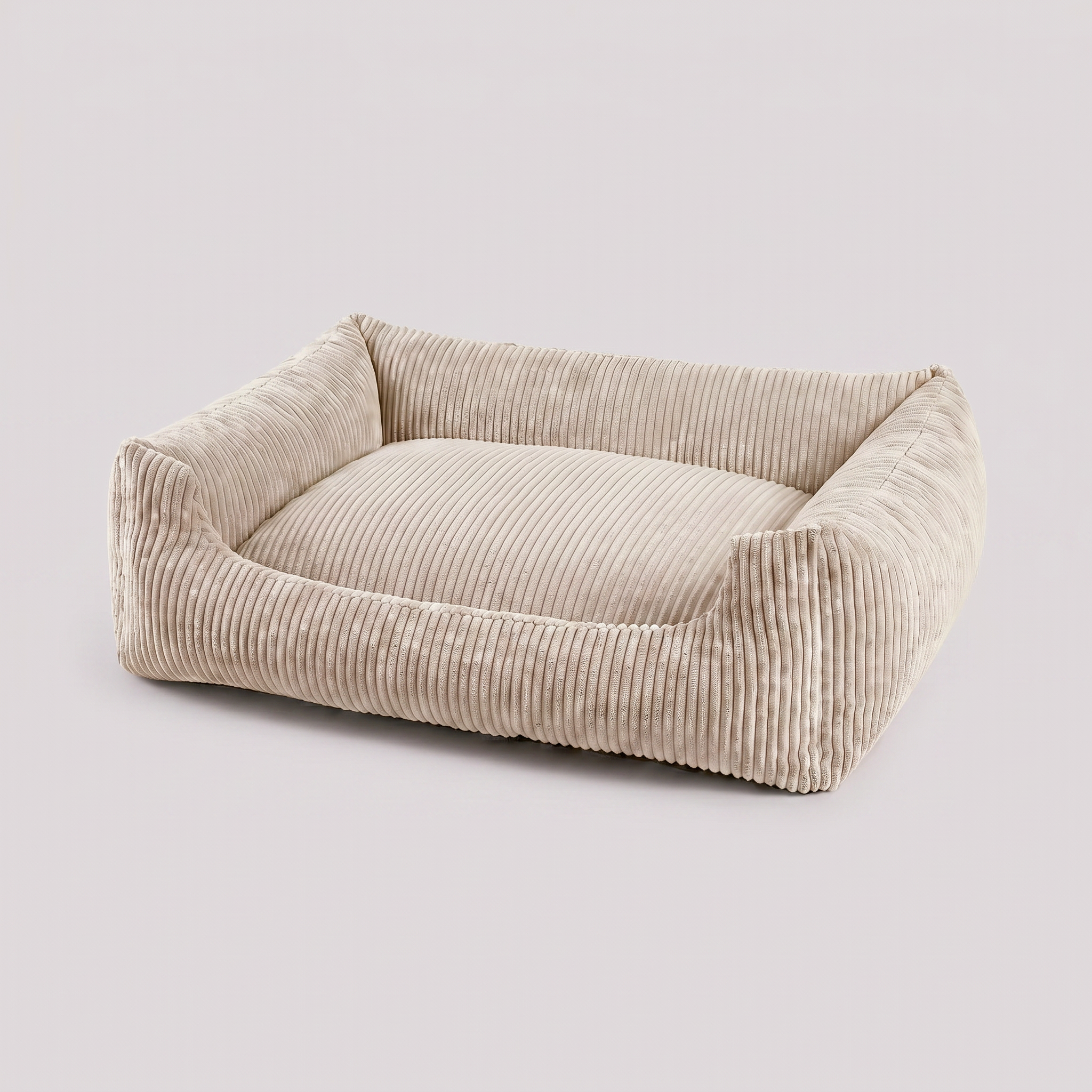Hundebett Soft Stripe Beige