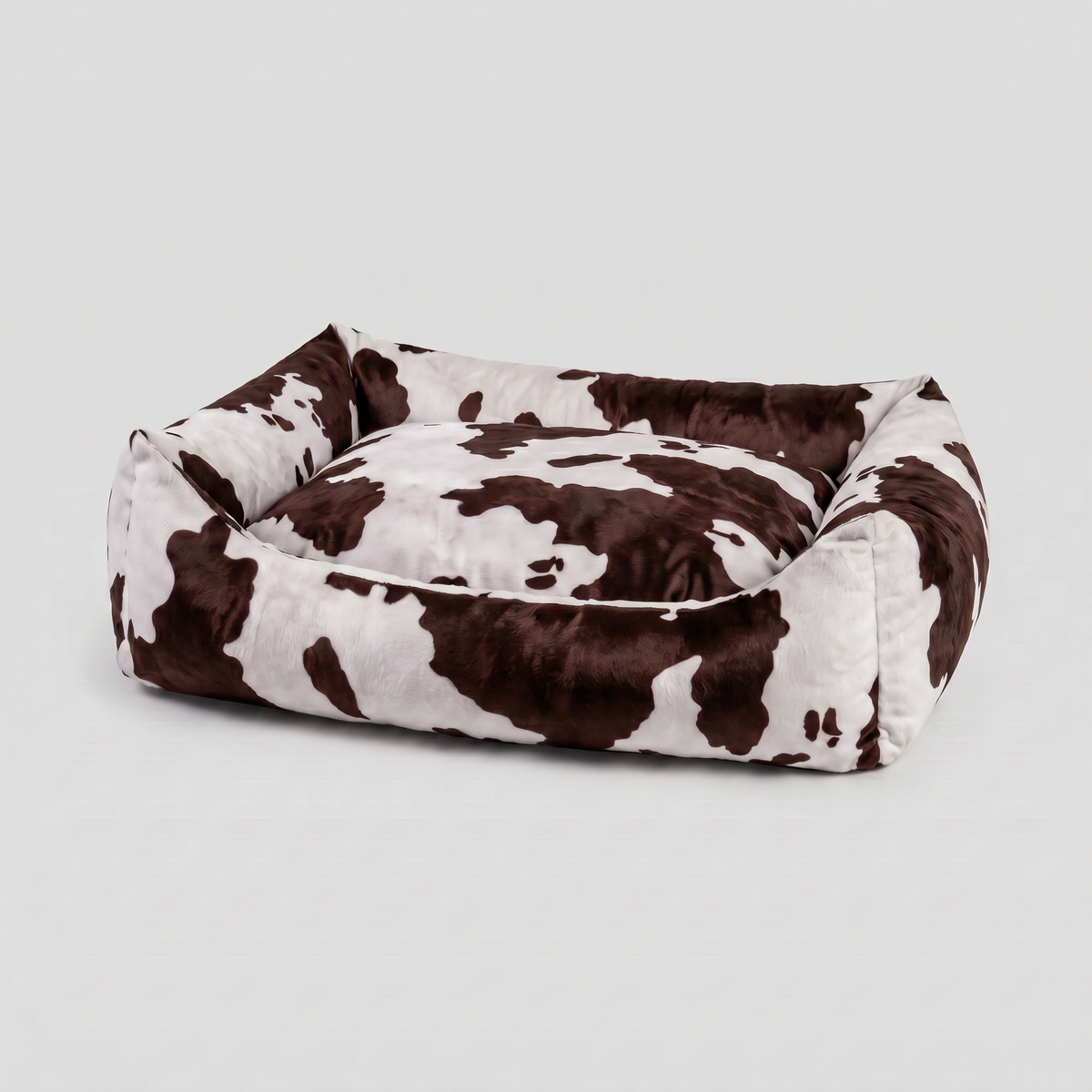 Hundebett Milky Dunkelbraun/Weiß