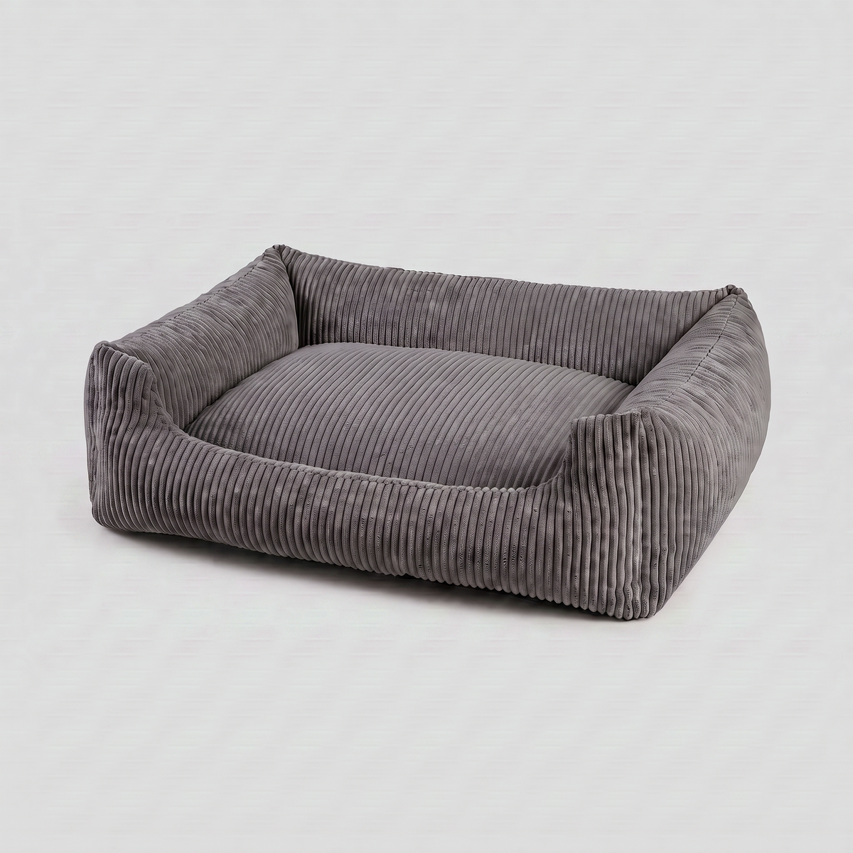Hundebett Soft Stripe Dunkelgrau